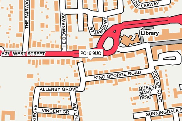 PO16 9UQ map - OS OpenMap – Local (Ordnance Survey)