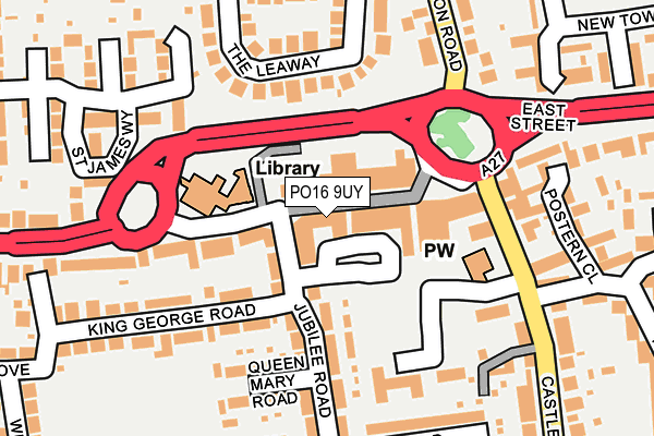PO16 9UY map - OS OpenMap – Local (Ordnance Survey) PO16 9UY map - OS OpenMap – Local (Ordnance Survey)