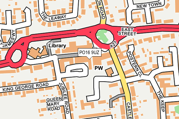 PO16 9UZ map - OS OpenMap – Local (Ordnance Survey) PO16 9UZ map - OS OpenMap – Local (Ordnance Survey)