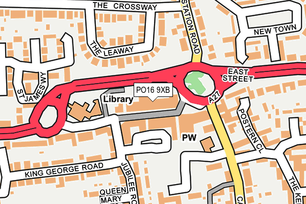 PO16 9XB map - OS OpenMap – Local (Ordnance Survey) PO16 9XB map - OS OpenMap – Local (Ordnance Survey)