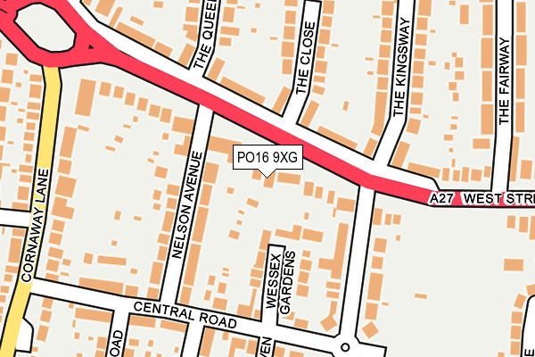 PO16 9XG map - OS OpenMap – Local (Ordnance Survey) PO16 9XG map - OS OpenMap – Local (Ordnance Survey)