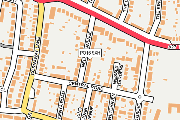 PO16 9XH map - OS OpenMap – Local (Ordnance Survey) PO16 9XH map - OS OpenMap – Local (Ordnance Survey)