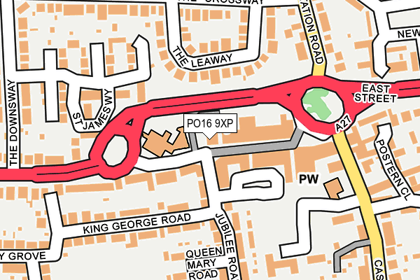 PO16 9XP map - OS OpenMap – Local (Ordnance Survey) PO16 9XP map - OS OpenMap – Local (Ordnance Survey)