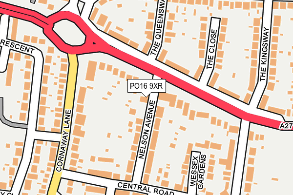 PO16 9XR map - OS OpenMap – Local (Ordnance Survey) PO16 9XR map - OS OpenMap – Local (Ordnance Survey)
