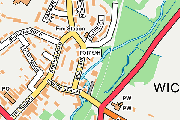 PO17 5AH map - OS OpenMap – Local (Ordnance Survey) PO17 5AH map - OS OpenMap – Local (Ordnance Survey)