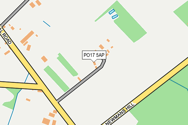 PO17 5AP map - OS OpenMap – Local (Ordnance Survey) PO17 5AP map - OS OpenMap – Local (Ordnance Survey)