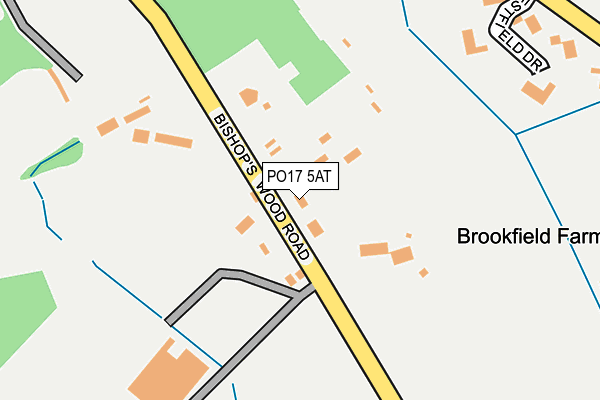 PO17 5AT map - OS OpenMap – Local (Ordnance Survey) PO17 5AT map - OS OpenMap – Local (Ordnance Survey)