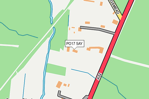 PO17 5AY map - OS OpenMap – Local (Ordnance Survey) PO17 5AY map - OS OpenMap – Local (Ordnance Survey)