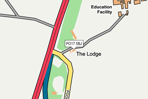 PO17 5BJ map - OS OpenMap – Local (Ordnance Survey) PO17 5BJ map - OS OpenMap – Local (Ordnance Survey)