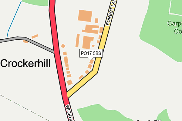 PO17 5BS map - OS OpenMap – Local (Ordnance Survey) PO17 5BS map - OS OpenMap – Local (Ordnance Survey)