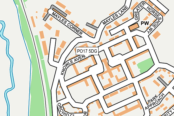 PO17 5DG map - OS OpenMap – Local (Ordnance Survey) PO17 5DG map - OS OpenMap – Local (Ordnance Survey)