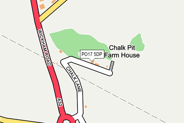 PO17 5DP map - OS OpenMap – Local (Ordnance Survey) PO17 5DP map - OS OpenMap – Local (Ordnance Survey)