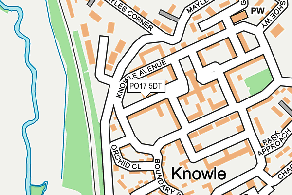 PO17 5DT map - OS OpenMap – Local (Ordnance Survey) PO17 5DT map - OS OpenMap – Local (Ordnance Survey)