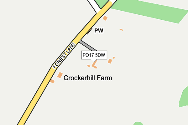 PO17 5DW map - OS OpenMap – Local (Ordnance Survey) PO17 5DW map - OS OpenMap – Local (Ordnance Survey)