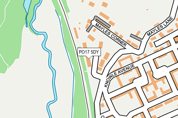 PO17 5DY map - OS OpenMap – Local (Ordnance Survey) PO17 5DY map - OS OpenMap – Local (Ordnance Survey)