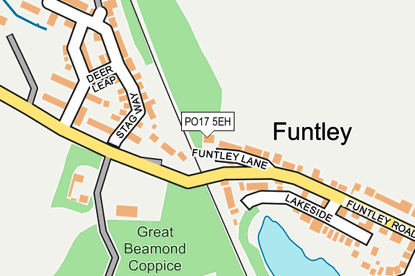 PO17 5EH map - OS OpenMap – Local (Ordnance Survey) PO17 5EH map - OS OpenMap – Local (Ordnance Survey)