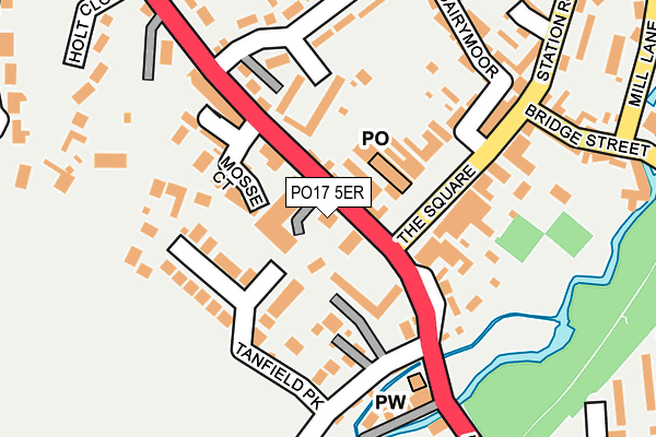 PO17 5ER map - OS OpenMap – Local (Ordnance Survey) PO17 5ER map - OS OpenMap – Local (Ordnance Survey)