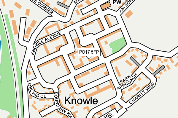 PO17 5FP map - OS OpenMap – Local (Ordnance Survey)