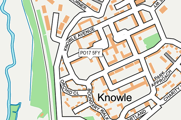 PO17 5FY map - OS OpenMap – Local (Ordnance Survey) PO17 5FY map - OS OpenMap – Local (Ordnance Survey)