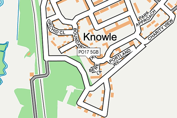 PO17 5GB map - OS OpenMap – Local (Ordnance Survey) PO17 5GB map - OS OpenMap – Local (Ordnance Survey)