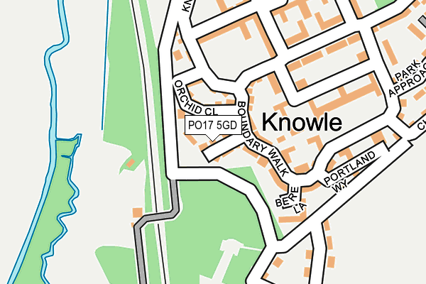 PO17 5GD map - OS OpenMap – Local (Ordnance Survey)