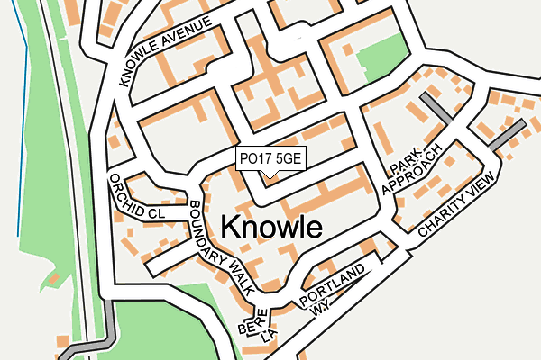 PO17 5GE map - OS OpenMap – Local (Ordnance Survey)