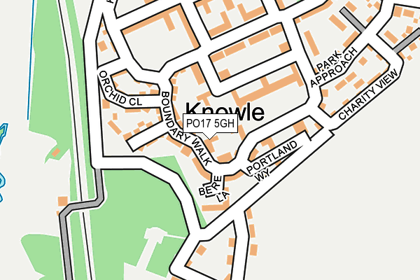 PO17 5GH map - OS OpenMap – Local (Ordnance Survey) PO17 5GH map - OS OpenMap – Local (Ordnance Survey)