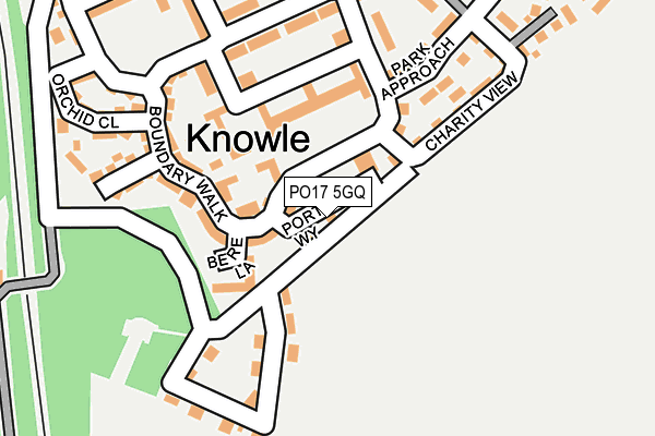 PO17 5GQ map - OS OpenMap – Local (Ordnance Survey) PO17 5GQ map - OS OpenMap – Local (Ordnance Survey)