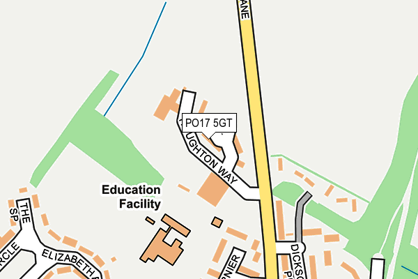 PO17 5GT map - OS OpenMap – Local (Ordnance Survey) PO17 5GT map - OS OpenMap – Local (Ordnance Survey)