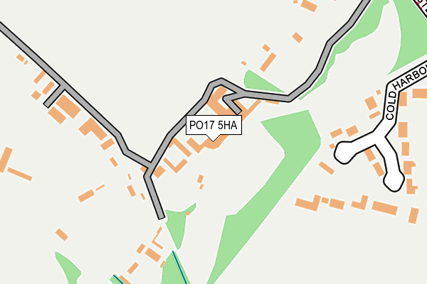 PO17 5HA map - OS OpenMap – Local (Ordnance Survey) PO17 5HA map - OS OpenMap – Local (Ordnance Survey)