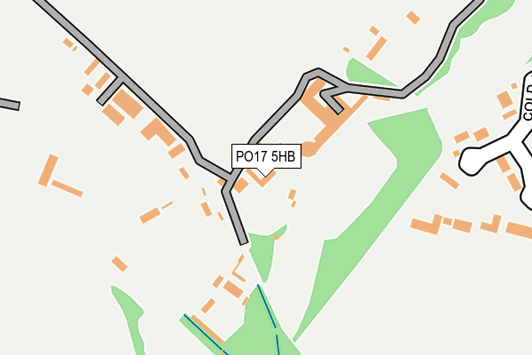 PO17 5HB map - OS OpenMap – Local (Ordnance Survey) PO17 5HB map - OS OpenMap – Local (Ordnance Survey)