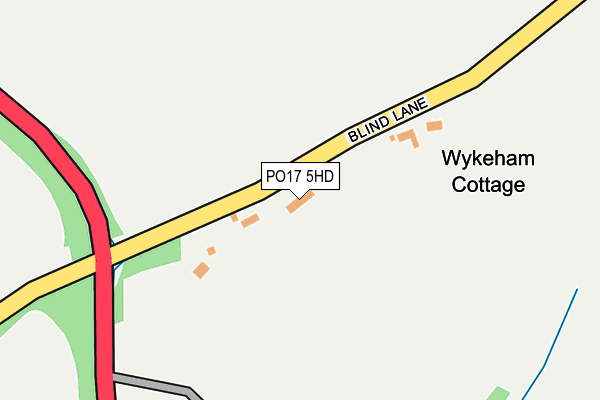 PO17 5HD map - OS OpenMap – Local (Ordnance Survey) PO17 5HD map - OS OpenMap – Local (Ordnance Survey)