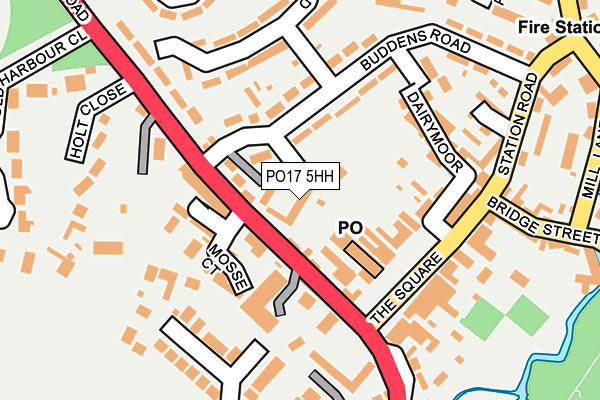 PO17 5HH map - OS OpenMap – Local (Ordnance Survey) PO17 5HH map - OS OpenMap – Local (Ordnance Survey)