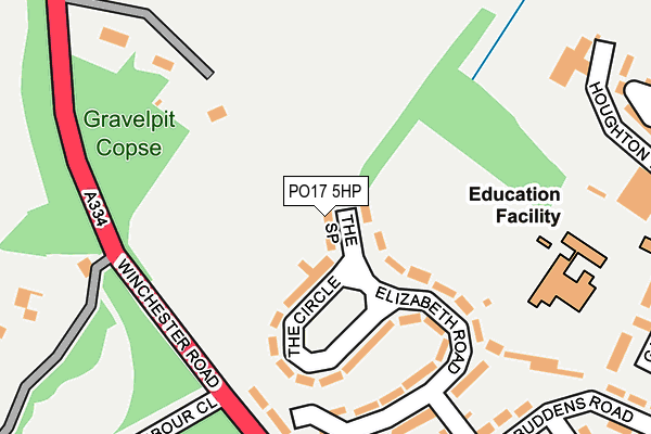 PO17 5HP map - OS OpenMap – Local (Ordnance Survey) PO17 5HP map - OS OpenMap – Local (Ordnance Survey)