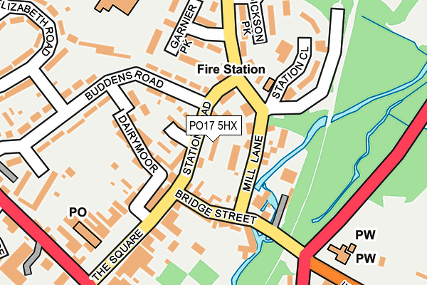 PO17 5HX map - OS OpenMap – Local (Ordnance Survey) PO17 5HX map - OS OpenMap – Local (Ordnance Survey)