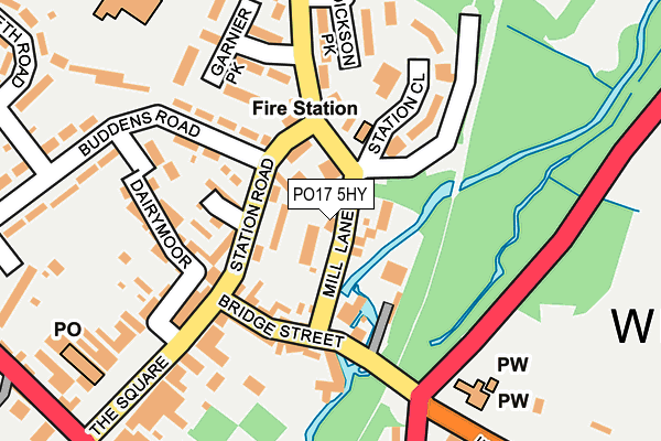 PO17 5HY map - OS OpenMap – Local (Ordnance Survey) PO17 5HY map - OS OpenMap – Local (Ordnance Survey)