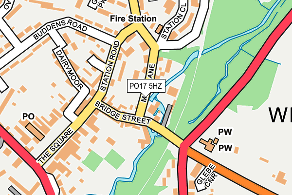 PO17 5HZ map - OS OpenMap – Local (Ordnance Survey) PO17 5HZ map - OS OpenMap – Local (Ordnance Survey)