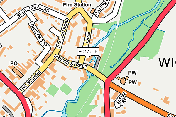 PO17 5JH map - OS OpenMap – Local (Ordnance Survey) PO17 5JH map - OS OpenMap – Local (Ordnance Survey)