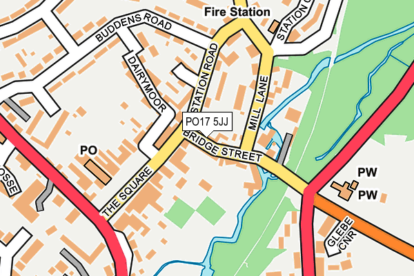 PO17 5JJ map - OS OpenMap – Local (Ordnance Survey) PO17 5JJ map - OS OpenMap – Local (Ordnance Survey)