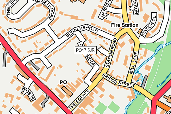 PO17 5JR map - OS OpenMap – Local (Ordnance Survey) PO17 5JR map - OS OpenMap – Local (Ordnance Survey)