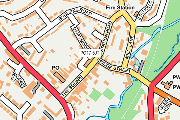 PO17 5JT map - OS OpenMap – Local (Ordnance Survey) PO17 5JT map - OS OpenMap – Local (Ordnance Survey)