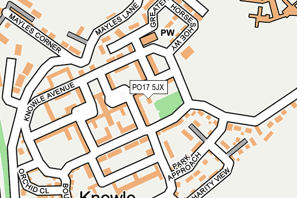 PO17 5JX map - OS OpenMap – Local (Ordnance Survey) PO17 5JX map - OS OpenMap – Local (Ordnance Survey)