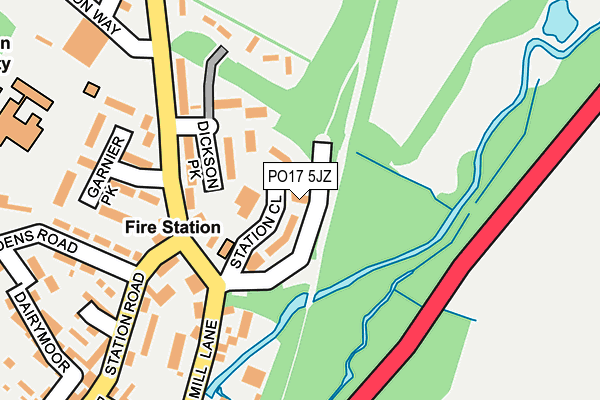 PO17 5JZ map - OS OpenMap – Local (Ordnance Survey) PO17 5JZ map - OS OpenMap – Local (Ordnance Survey)