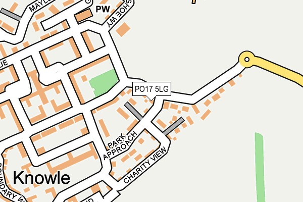 PO17 5LG map - OS OpenMap – Local (Ordnance Survey) PO17 5LG map - OS OpenMap – Local (Ordnance Survey)