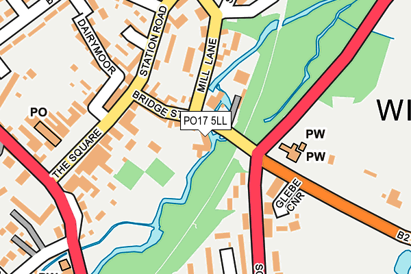 PO17 5LL map - OS OpenMap – Local (Ordnance Survey) PO17 5LL map - OS OpenMap – Local (Ordnance Survey)