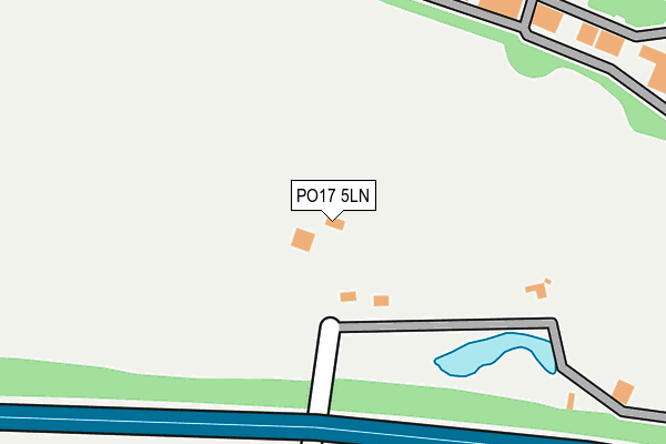 PO17 5LN map - OS OpenMap – Local (Ordnance Survey) PO17 5LN map - OS OpenMap – Local (Ordnance Survey)