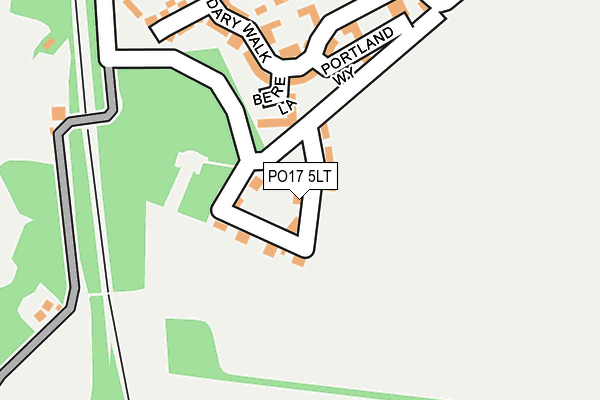 PO17 5LT map - OS OpenMap – Local (Ordnance Survey) PO17 5LT map - OS OpenMap – Local (Ordnance Survey)