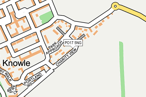 PO17 5NG map - OS OpenMap – Local (Ordnance Survey) PO17 5NG map - OS OpenMap – Local (Ordnance Survey)