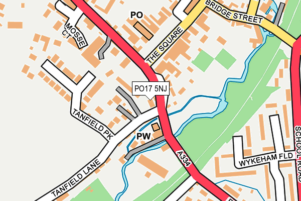 PO17 5NJ map - OS OpenMap – Local (Ordnance Survey) PO17 5NJ map - OS OpenMap – Local (Ordnance Survey)