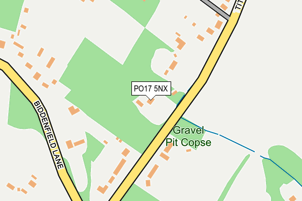 PO17 5NX map - OS OpenMap – Local (Ordnance Survey) PO17 5NX map - OS OpenMap – Local (Ordnance Survey)